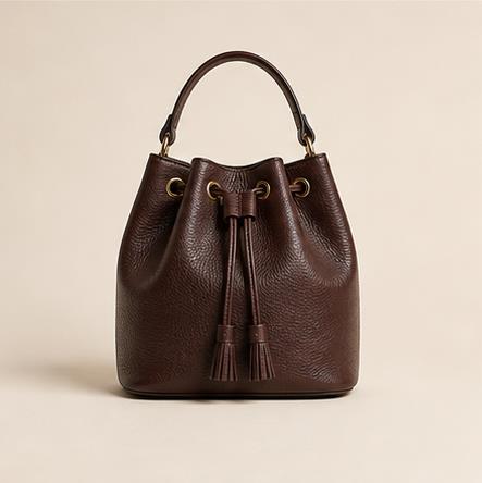 Bucket Bags construction and leather detail